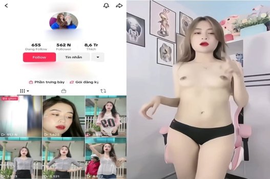 TikToker hot với làn da trắng mịn và body nuột nà